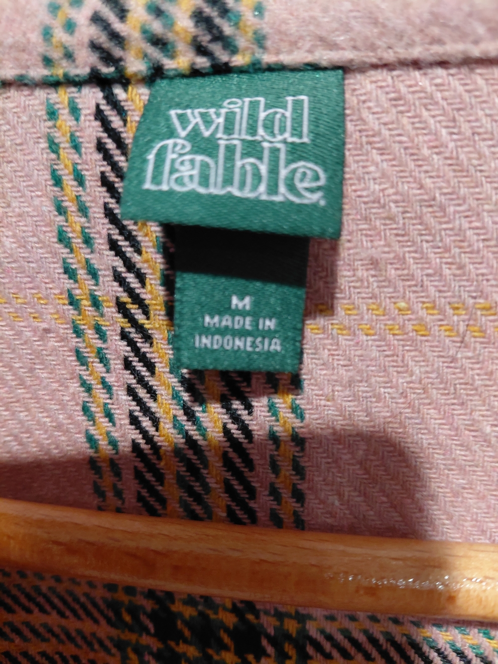 Wild fable Pink Plaid Button Jacket With Pockets Size Med.  Soft Cozy - Picture 4 of 5